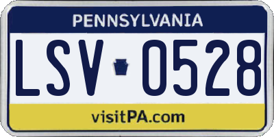 PA license plate LSV0528