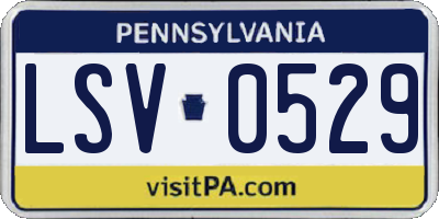 PA license plate LSV0529