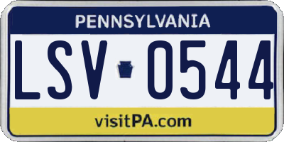 PA license plate LSV0544