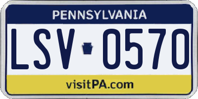PA license plate LSV0570