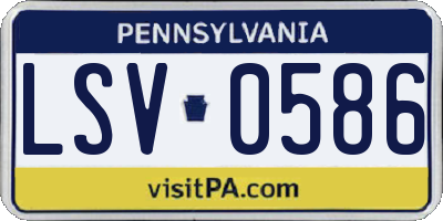PA license plate LSV0586