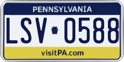 PA license plate LSV0588