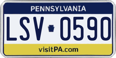 PA license plate LSV0590