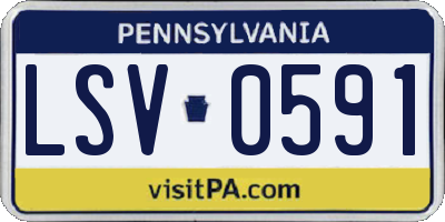 PA license plate LSV0591