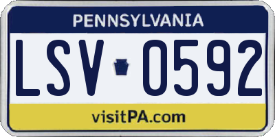 PA license plate LSV0592