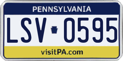 PA license plate LSV0595