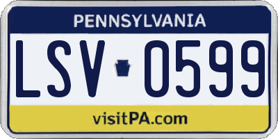 PA license plate LSV0599