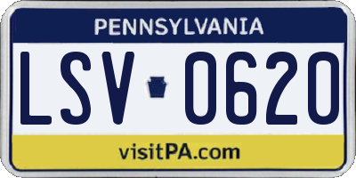 PA license plate LSV0620