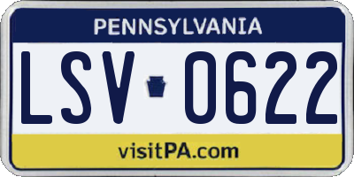 PA license plate LSV0622