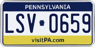 PA license plate LSV0659