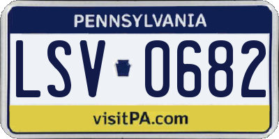 PA license plate LSV0682