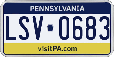 PA license plate LSV0683