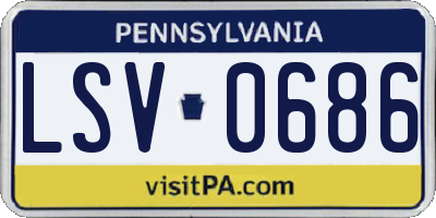 PA license plate LSV0686