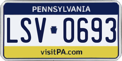 PA license plate LSV0693