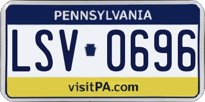 PA license plate LSV0696