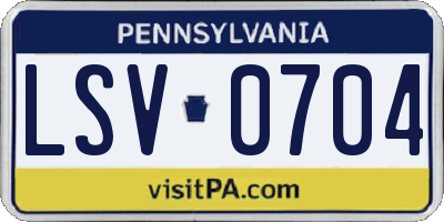 PA license plate LSV0704