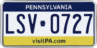 PA license plate LSV0727