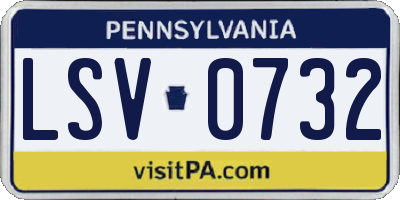 PA license plate LSV0732