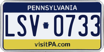 PA license plate LSV0733