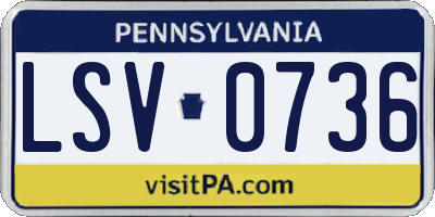 PA license plate LSV0736