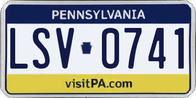 PA license plate LSV0741