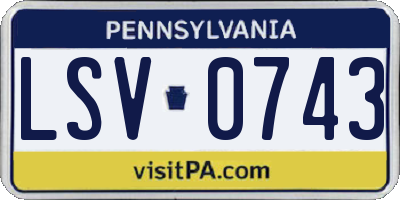 PA license plate LSV0743
