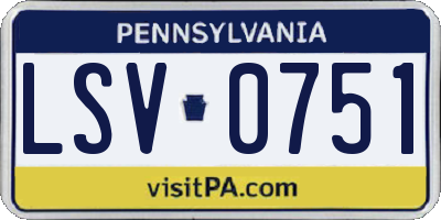PA license plate LSV0751