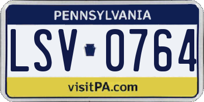 PA license plate LSV0764