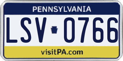 PA license plate LSV0766