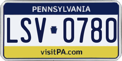 PA license plate LSV0780
