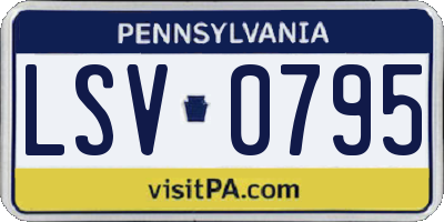 PA license plate LSV0795