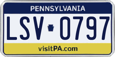 PA license plate LSV0797