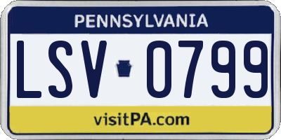 PA license plate LSV0799