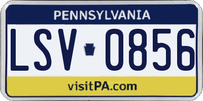 PA license plate LSV0856