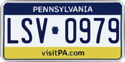PA license plate LSV0979