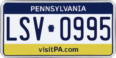 PA license plate LSV0995