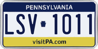 PA license plate LSV1011
