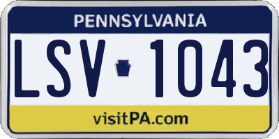 PA license plate LSV1043