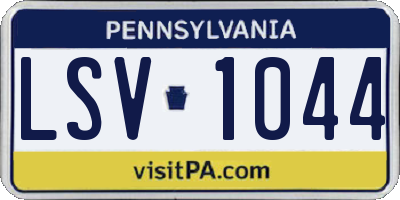 PA license plate LSV1044