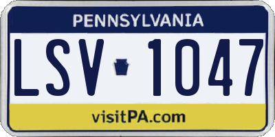 PA license plate LSV1047