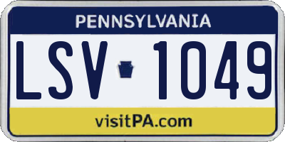 PA license plate LSV1049