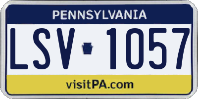 PA license plate LSV1057