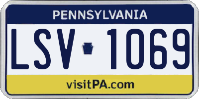 PA license plate LSV1069