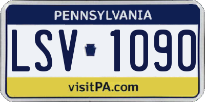 PA license plate LSV1090