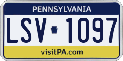 PA license plate LSV1097
