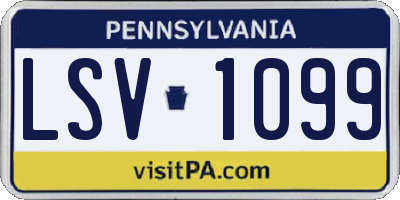 PA license plate LSV1099