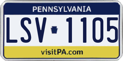PA license plate LSV1105