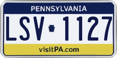 PA license plate LSV1127