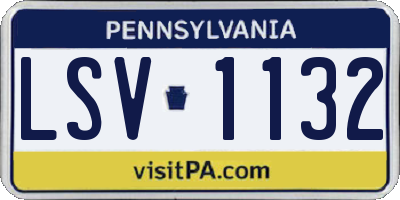 PA license plate LSV1132