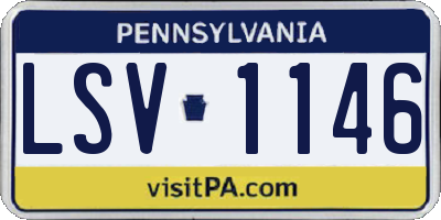 PA license plate LSV1146